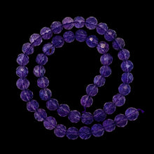 Load image into Gallery viewer, Royal Natural Faceted 8mm Amethyst Round Bead Strand 110453A