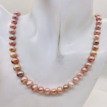 Load image into Gallery viewer, Fresh Water Pearl Knotted on Silk Necklace | 33" Long| Lavender Pink| 1 Necklace