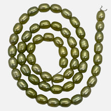 Load image into Gallery viewer, Fresh Water Pearl 16" Strand Oval | 8x5mm | Golden Chartreuse Green | 56 Pearl |