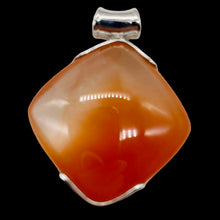 Load image into Gallery viewer, Tangerine Quartz Sterling Silver Square Pendant | 1 1/2" Long| Clear Orange | 1|