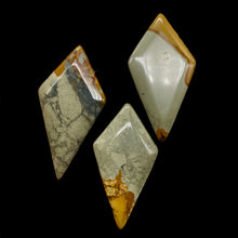 Load image into Gallery viewer, Owyhee Jasper Kite Briolette Pendant Beads | 43x23x4mm | Brown Gray | 3 Beads |