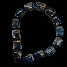 Load image into Gallery viewer, Pietersite Rectangle Bead Half-Strand | 15x10x4mm | Deep Blue Black | 14 Beads |