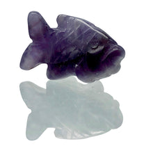 Load image into Gallery viewer, Amethyst Fish Koi Carp Bead Figurine Worry Stone | 23x12x8mm | Purple