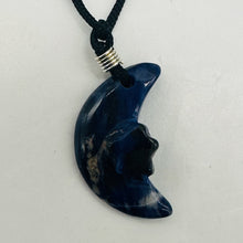 Load image into Gallery viewer, Blue White Sodalite Star and Moon Pendant Necklace Celestial Jewelry