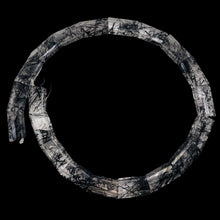 Load image into Gallery viewer, Tourmalinated Double Drilled Quartz 16" Strand | 23x15x7mm| Clear, Black| 20 Bds