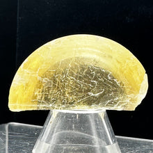 Load image into Gallery viewer, Optical Calcite Iceland Spar 44g Unique 1/4 Sphere | 48x20mm | Clear, Yellow |