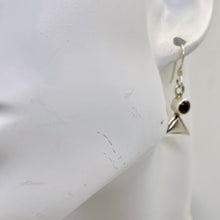 Load image into Gallery viewer, Fabulous Red Garnet Sterling Silver Drop/Dangle Earrings! | 1" Long |