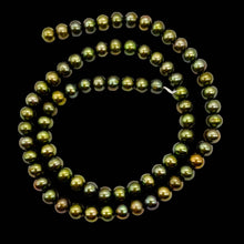 Load image into Gallery viewer, Fresh Water Pearls Round 16" Strand | 6mm | Iridescent Olive | 74 Pearls |