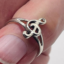Load image into Gallery viewer, Treble Clef Sterling Silver Ring | Size 3 | Silver | 1 Ring

