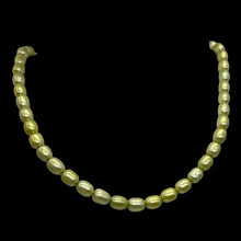 Load image into Gallery viewer, Fresh Water Pearl 16" Strand Oval | 8x5mm | Golden Chartreuse Green | 56 Pearl |