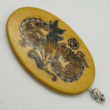 Load image into Gallery viewer, Chinese Year of the Dragon Pendant Bead | 2" Long | Tan, Brown| 1 Pendant Bead |
