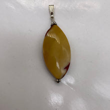 Load image into Gallery viewer, Mookaite Sandy Sterling Silver Marquise Pendant | 2 1/4" Long | Sand Red |