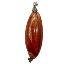 Load image into Gallery viewer, Carnelian Marquise Pendant | 2 1/4" Long | 40x16mm (Carnelian) | Orange |