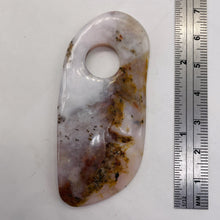 Load image into Gallery viewer, Peruvian Opal 15g Abstract Cut | 56x29x6mm | White. Gray, Pink | 1 Pendant Bead|