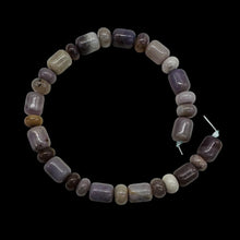 Load image into Gallery viewer, Natural Lavender Brazilian Agate 9.5x7mm & 5x8mm Bead Strand 109722