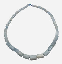 Load image into Gallery viewer, Aquamarine Graduated Faceted Tube Bead Strand | 8x5 to 20x15mm Blue| 34 Beads |