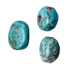 Load image into Gallery viewer, Turquoise Nugget Beads |19g | | 25x10 to 18x13mm | Blue, Black | 3 Beads |