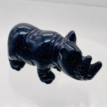 Load image into Gallery viewer, Hand-Carved Sparkling Standing Rhinosceros | 1 Figurine | | 1" Tall | Purple