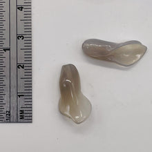 Load image into Gallery viewer, Chalcedony Calla Lily Flower Beads | 22x11x2.5mm | White Lavender | 2 Beads |