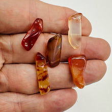 Load image into Gallery viewer, Designer 6 Wild Natural Carnelian Drop 20x6x5mm to 32x11x6mm Beads 8972