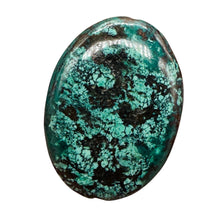 Load image into Gallery viewer, Turquoise Natural Focal 24g Nugget Bead | 42x32x12mm | Blue, Black | 1 Bead |