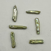 Load image into Gallery viewer, Fab Biwa Style Pistachio Green FW Pearls | 20x7x5mm to 34x7x5mm | 6 Pearls |