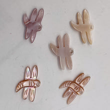 Load image into Gallery viewer, Dragonfly Premium Hand Carved Etched Pink Mussel Shell Beads | 16x10mm| 2 Beads|