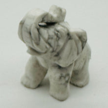 Load image into Gallery viewer, Trumpeting Elephant Carved Figurine | 1 Figurine| | 2 1/4 x 1 3/8" | White, Gray