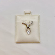 Load image into Gallery viewer, Brushed Sterling Silver Designer CZ Pendant | 1" Long | Silver | 1 Pendant |