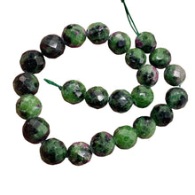 Load image into Gallery viewer, 7 Ruby Zoisite 8mm Faceted Beads 10489