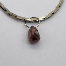 Load image into Gallery viewer, Champagne Diamond Faceted .41ct Briolette Bead | 5x3mm | Red Tint | 1 Bead |