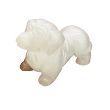 Load image into Gallery viewer, Dachhound Puppy Dog Carved Statue | 1 Figurine | | 40x17x25mm | Clear, White