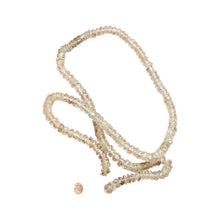 Load image into Gallery viewer, Dazzle 17cts White Sapphire Faceted 8 inch Bead Strand | 2.5x1.5-2x1mm | 3294HS