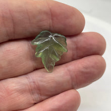 Load image into Gallery viewer, Serpentine New Jade Leaf Pendant Bead | 24x22x4mm | Fern Green | 1 Bead |