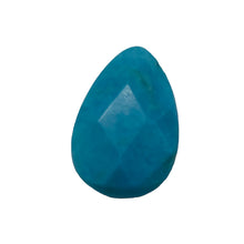 Load image into Gallery viewer, 1 Faceted Turquoise Pear Briolette Bead | 18x12x5.5mm | Blue | 7410