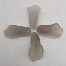 Load image into Gallery viewer, Chalcedony Carved Lily Flower Beads | 33x15x10 to 27x13x8mm| Light Lavender | 4|