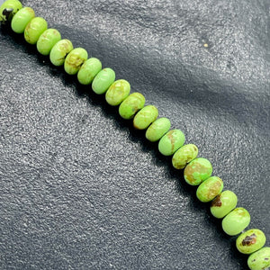 Gaspeite Hi Grade 5mm Rondelle Beads | 5mm | Green Brown | 2 Beads |