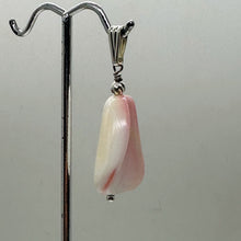 Load image into Gallery viewer, Conch Shell Pear Shaped Sterling Silver Pendant | 1 3/4" Long | Pink White |