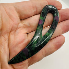 Load image into Gallery viewer, Ruby Zoisite Comma Pendant Bead | 94x28x6mm | Green, Red | 1 Pendant Bead |