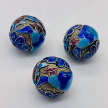 Load image into Gallery viewer, Phoenix Rising Fine Cloisonne Round Beads | 3 Beads | 16mm |