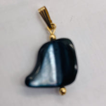 Load image into Gallery viewer, Black Lip Shell 14kgf Drop Pendant | 1" Long | Black White | 1 Pendant |