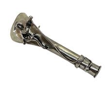Load image into Gallery viewer, Cupid with Flute Sterling Silver Long Bell Pin | 2" Long | Silver | 1 Lapel Pin|