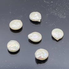Load image into Gallery viewer, Top-Drilled Freshwater Coin Briolette Pearls |13x11x6 - 11x10.5x4mm| 6 Pearls |