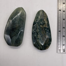Load image into Gallery viewer, Ocean Jasper Old Stock Long Oval Beads| 45x22x6 to38x20x7mm|Green, Gray| 2 Beads