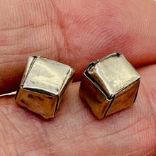 Load image into Gallery viewer, Remarkable Thai Hill Tribe 'Origami' Fine Silver Cube Bead | 11x8x8mm | 2 Beads|
