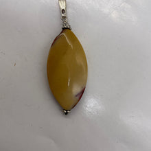 Load image into Gallery viewer, Mookaite Sandy Sterling Silver Marquise Pendant | 2 1/4" Long | Sand Red |