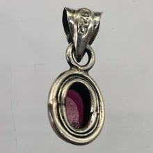Load image into Gallery viewer, Garnet Sterling Silver Drop Pendant | 3/4" Long | Red | 1 Pendant |