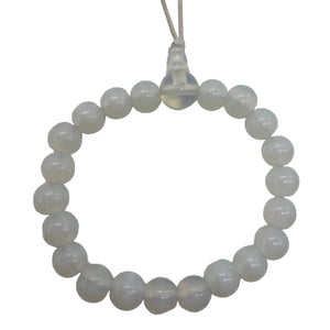 Opalized Glass 7" Strand Round Beads | 8mm | Opalized White | 21 Beads |