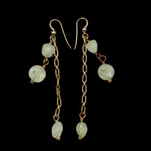 Load image into Gallery viewer, Dazzling Minty Green Natural Prehnite and 14Kgf Earrings