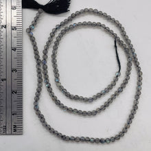 Load image into Gallery viewer, Fiery Labradorite2.5- 2.75mm Round Bead 7 inch Strand 9634HS